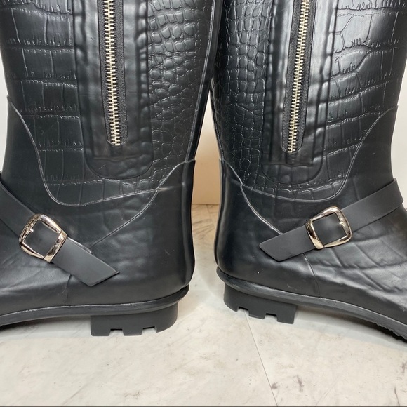 Report Black Matte Croc Rain Boot 10 - Picture 10 of 15